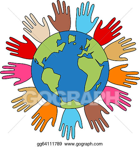 Vector stock freedom clip. Diversity clipart world peace