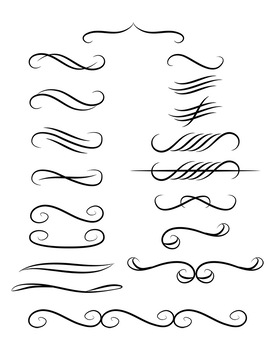 divider clipart calligraphy