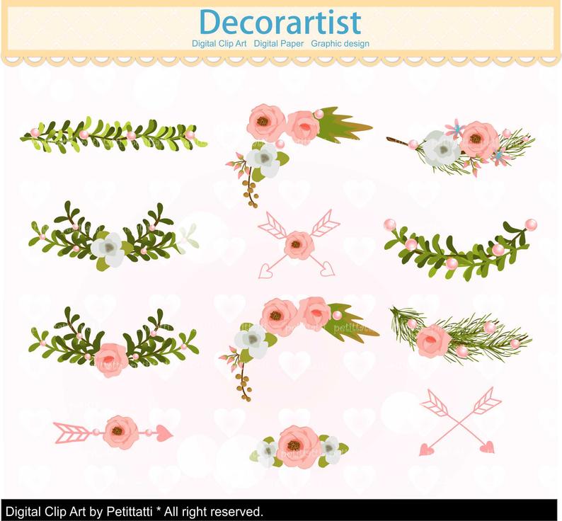 divider clipart floral