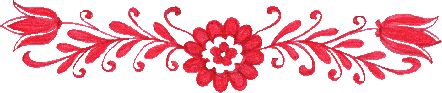  flower page png. Red clipart divider