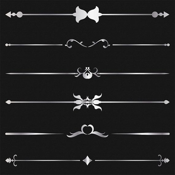 divider clipart silver