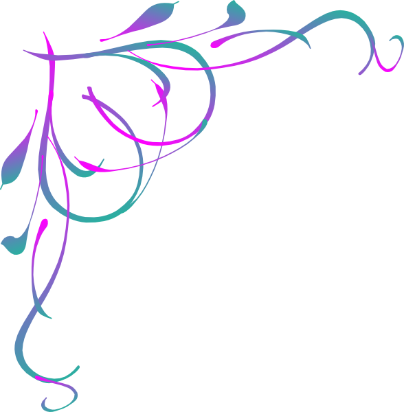 Divider clipart vine. Purple rose pencil and