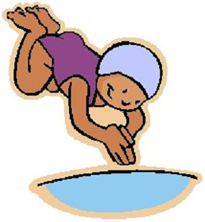 Diver clipart pool. Diving swimmer pencil and