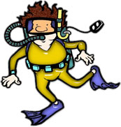diving clipart animated