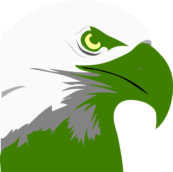 Green clip art at. Eagle clipart prey