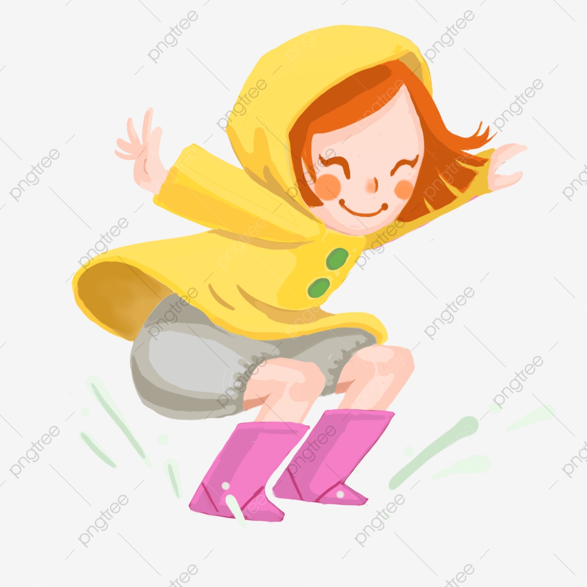 Diving clipart jump. Cartoon little girl in