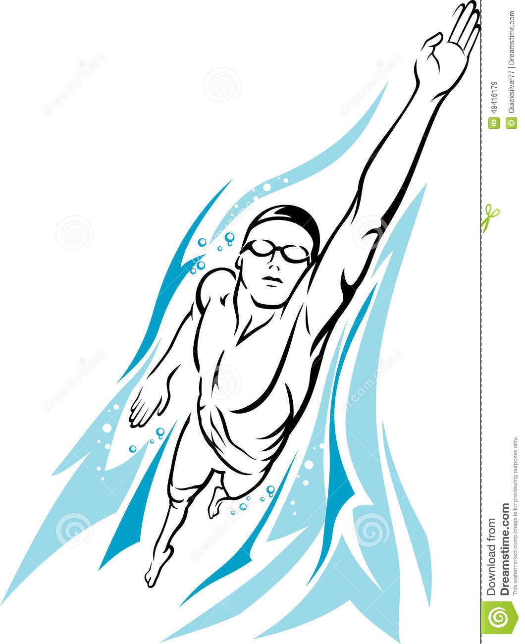 diving clipart male swimmer