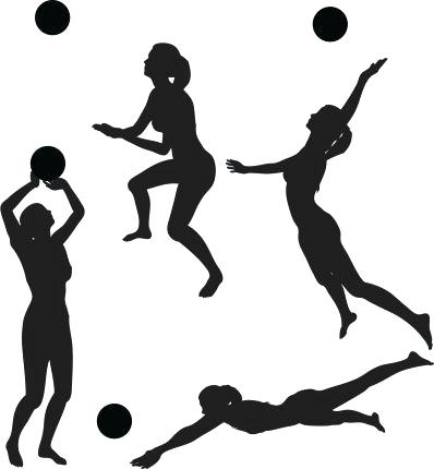 diving clipart volleyball player