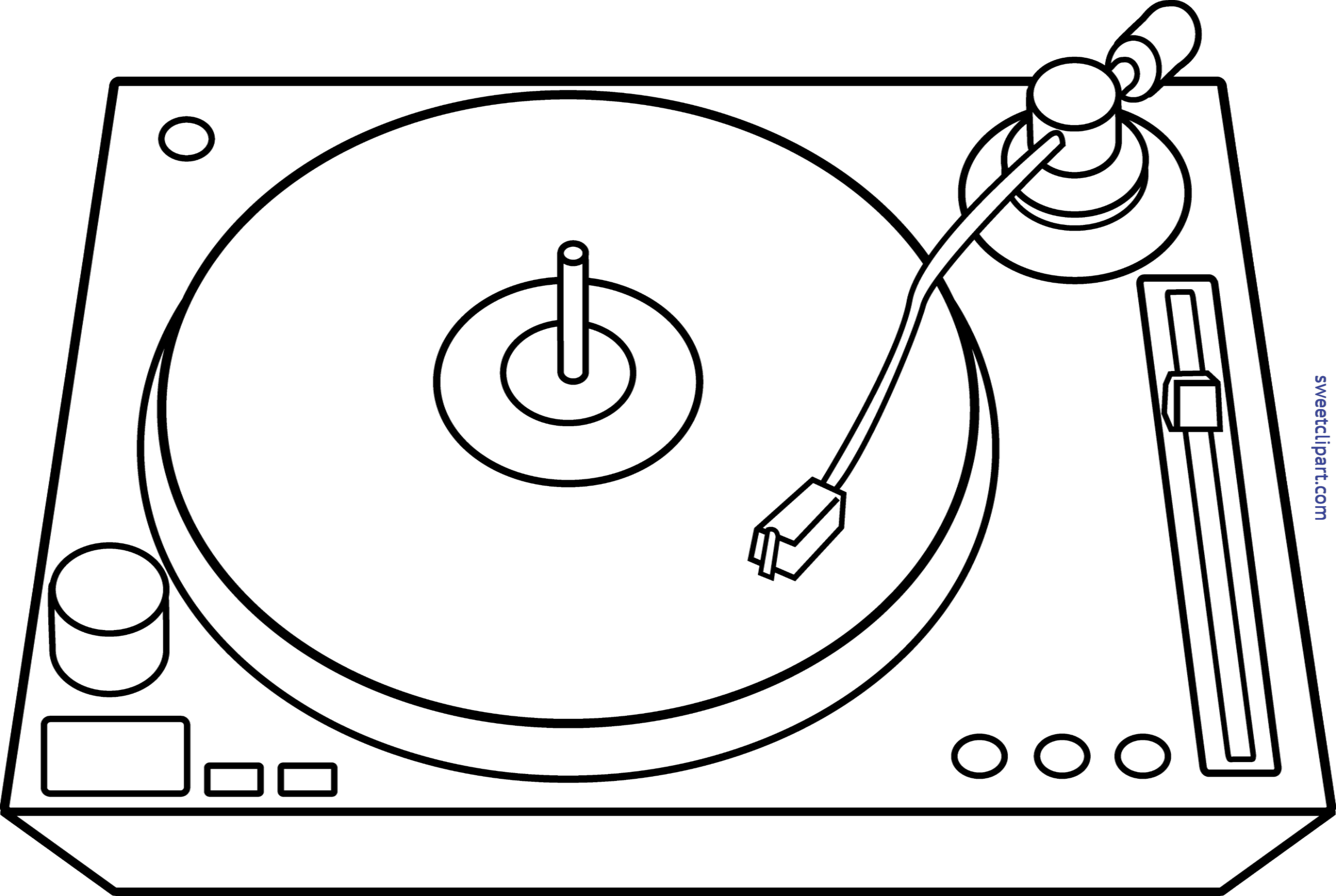 Turntable lineart clip art. Dj clipart dj mix