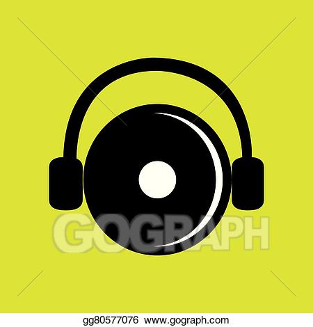 Dj clipart electronic music. Vector electro illustration 
