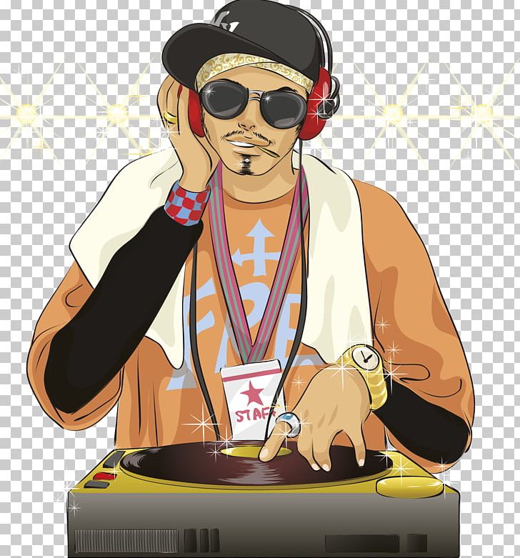 Music disc jockey cartoon. Dj clipart hip hop