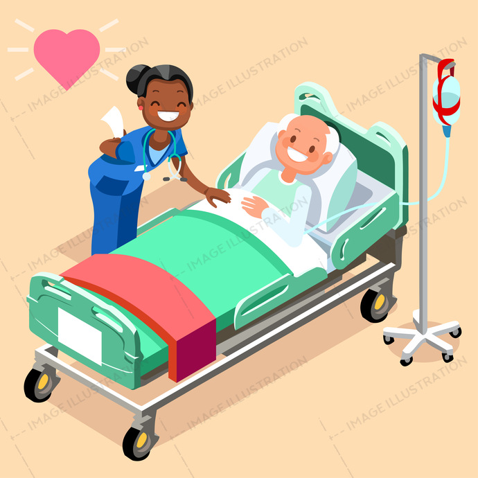 patient clipart bed illustration