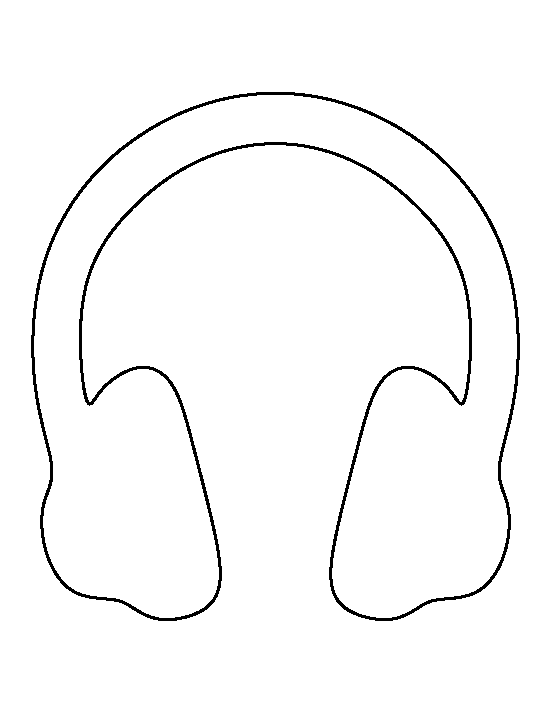 headphone clipart stencil