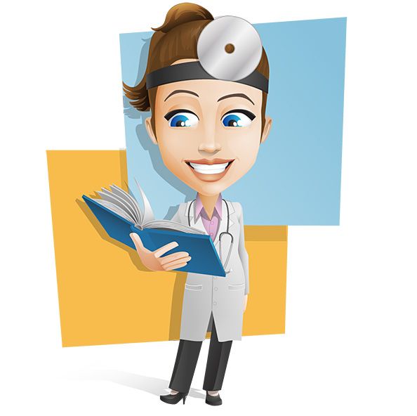 Doctors clipart character. Female doctor vector holding