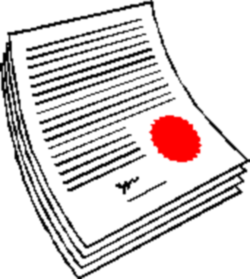 legal clipart signed document