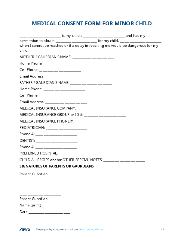 document clipart consent form