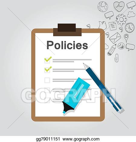 Document clipart list. Vector art policies regulation