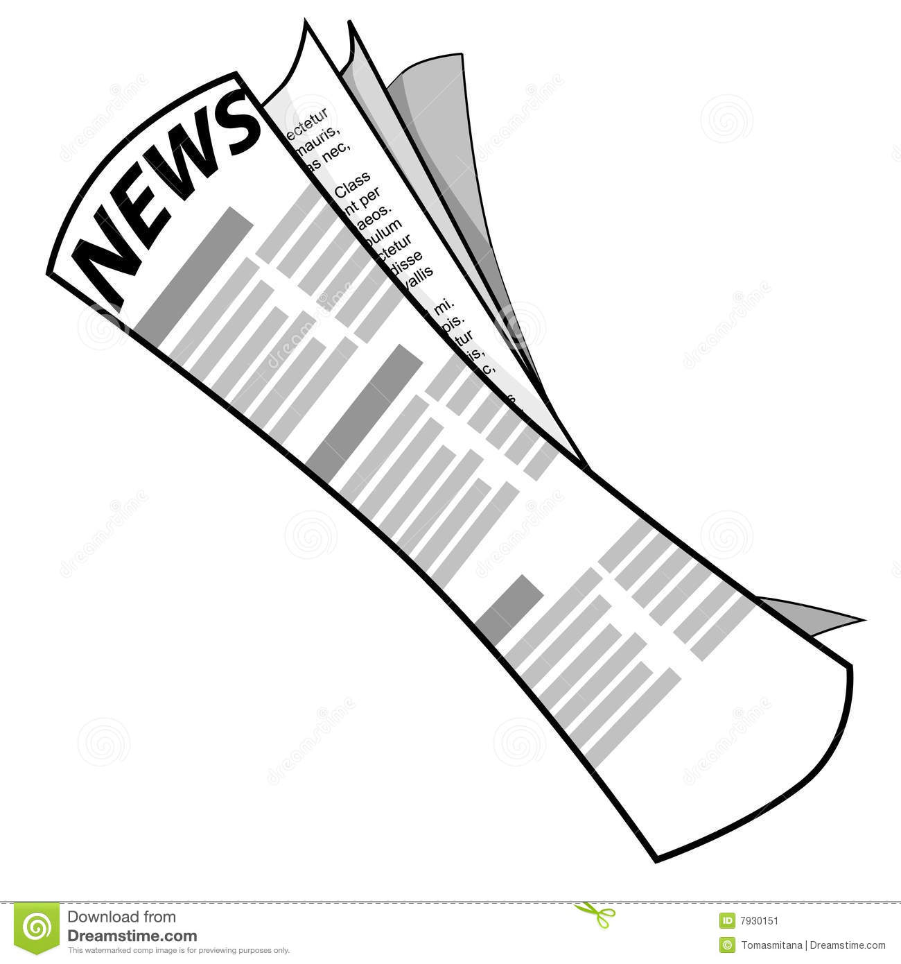 news clipart rolled newspaper