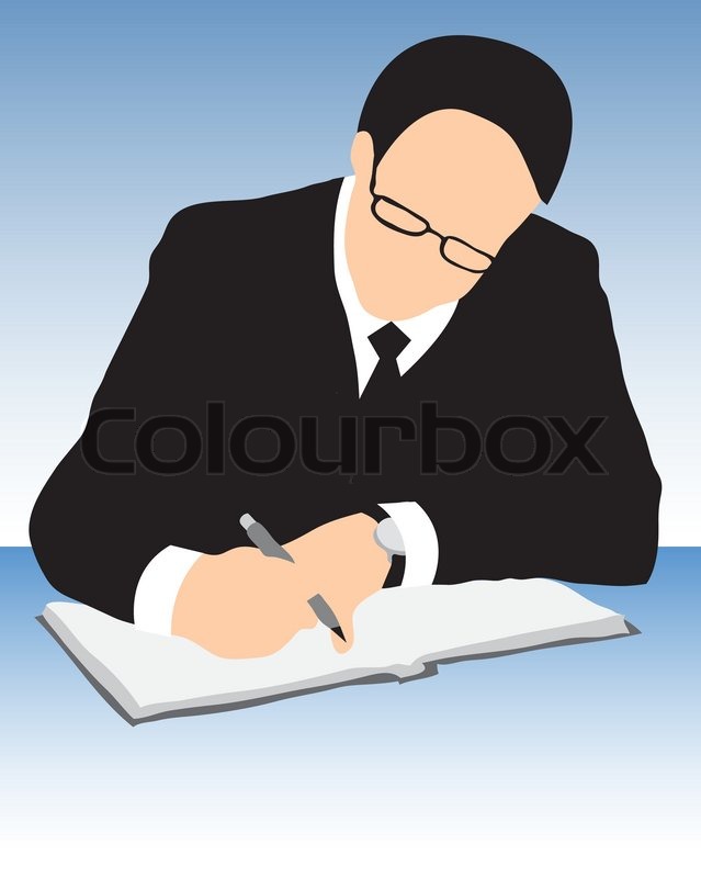 document clipart signed document