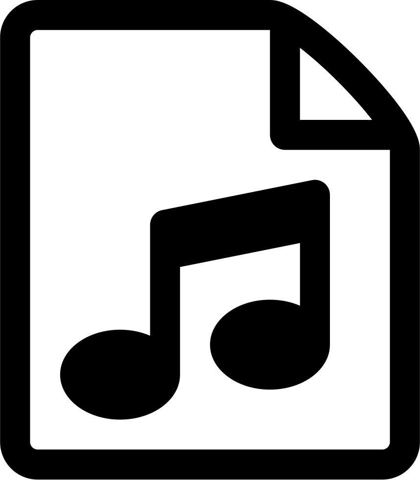 File music song audio. Document clipart svg