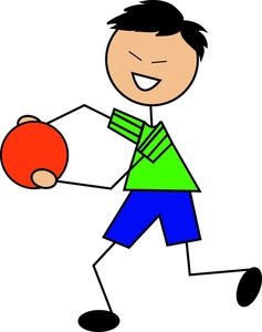 Image a happy asian. Dodgeball clipart