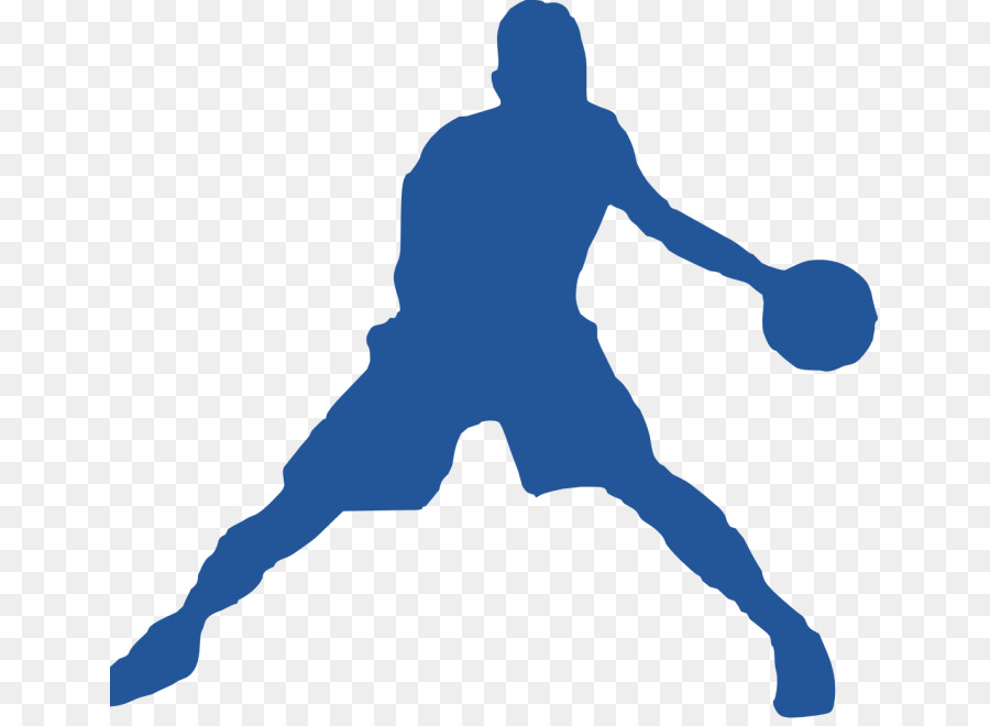 Basketball cartoon silhouette hand. Dodgeball clipart blue