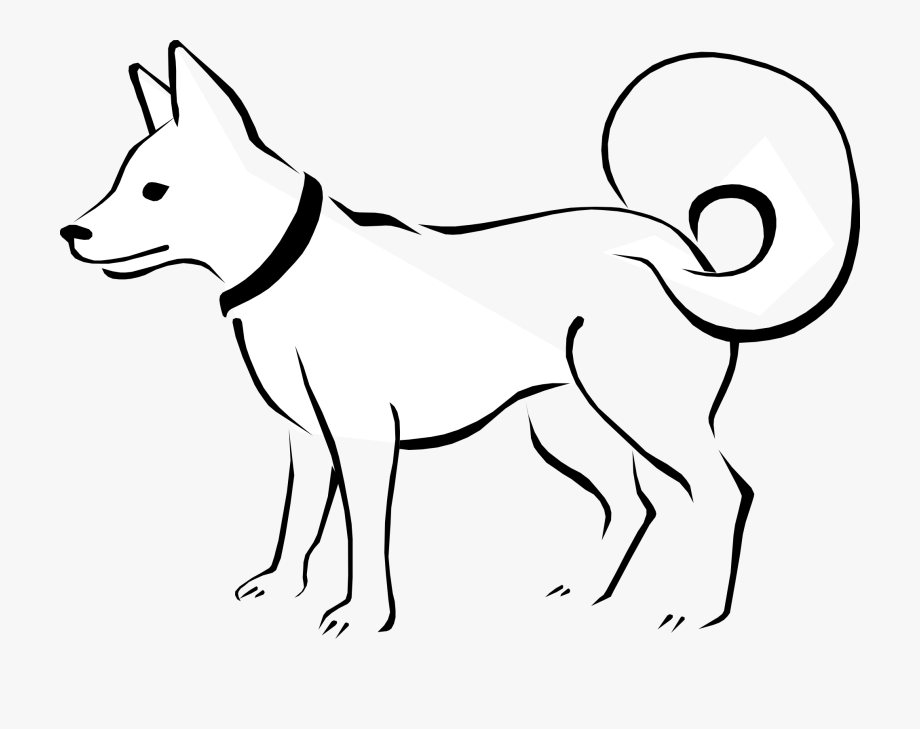 dogs clipart black and white