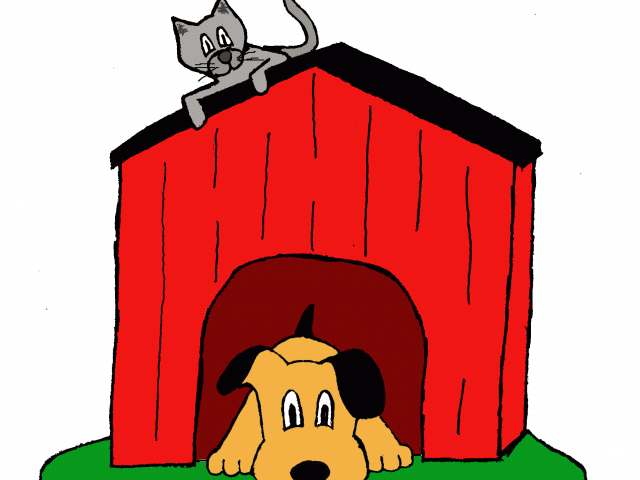 Doghouse clipart red. Dog bone free download