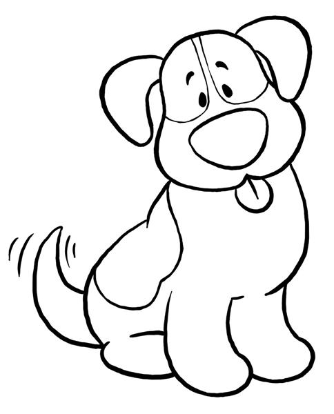 dog clipart black and white