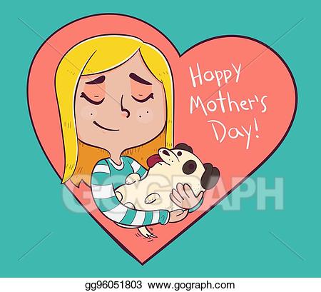dog clipart mothers day