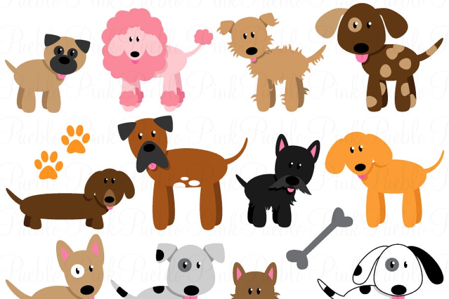 dogs clipart vector