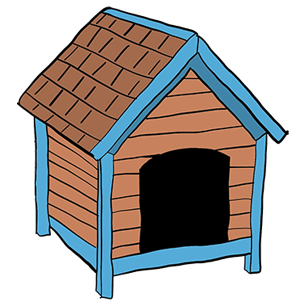 Chat s best friend. Doghouse clipart dog house