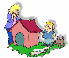 How to build a. Doghouse clipart dog pen