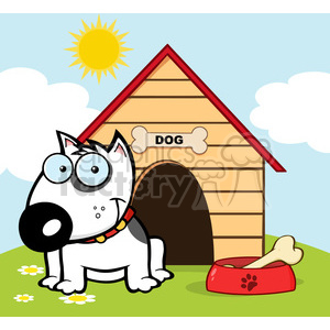  rf illustration smiling. Doghouse clipart inside outside