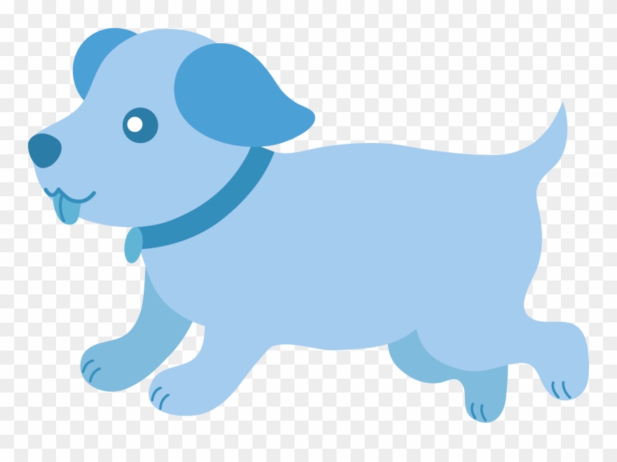 dogs clipart blue