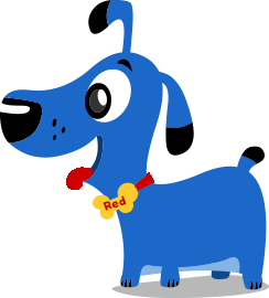 dogs clipart blue