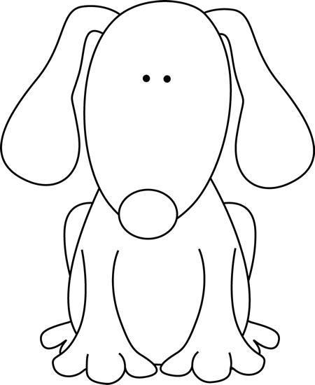 Dogs clipart body. Free black and white