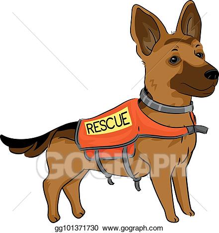 Eps illustration rescue dog. Dogs clipart body