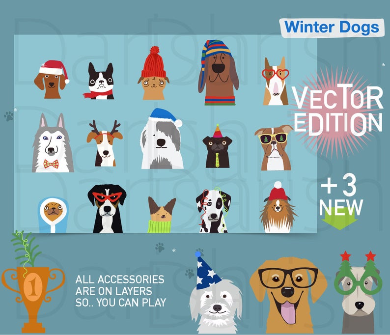 dogs clipart character