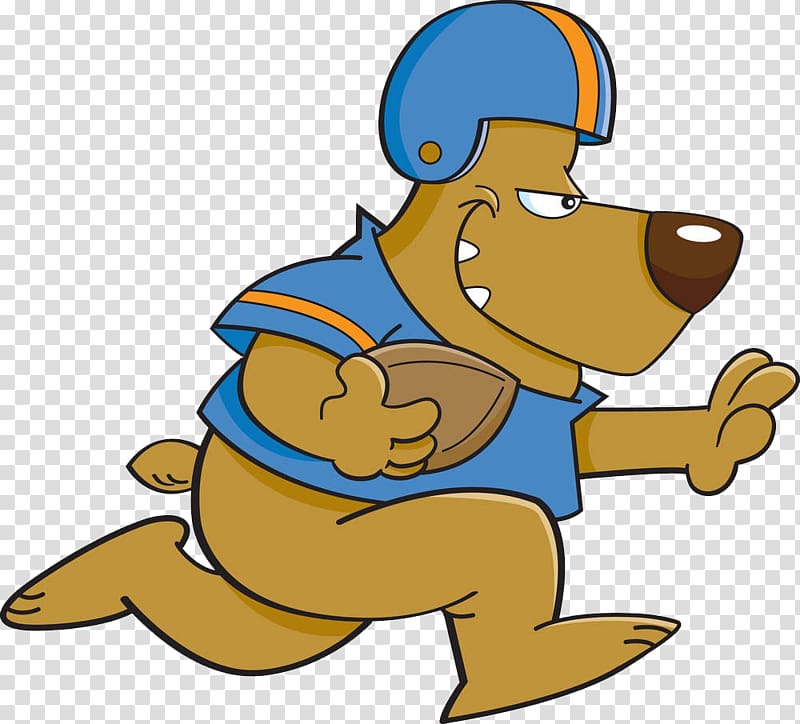 Dog cartoon american puppy. Dogs clipart football