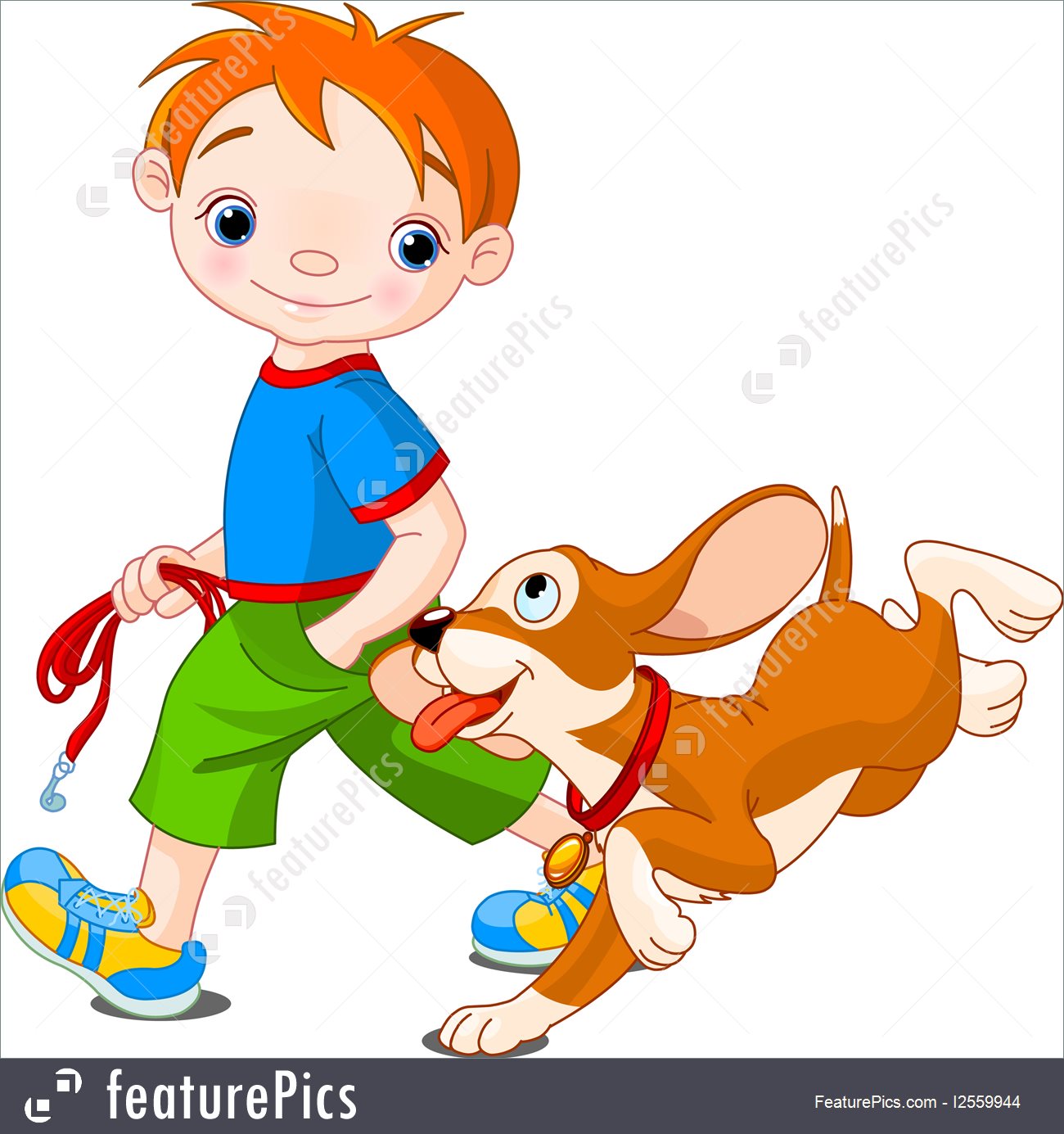 Walking dog free download. Dogs clipart kid