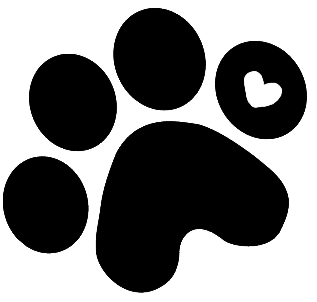 paws clipart silhouette dog