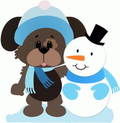 dogs clipart winter