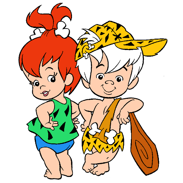 Flintstones cartoon characters clip. Warrior clipart baby