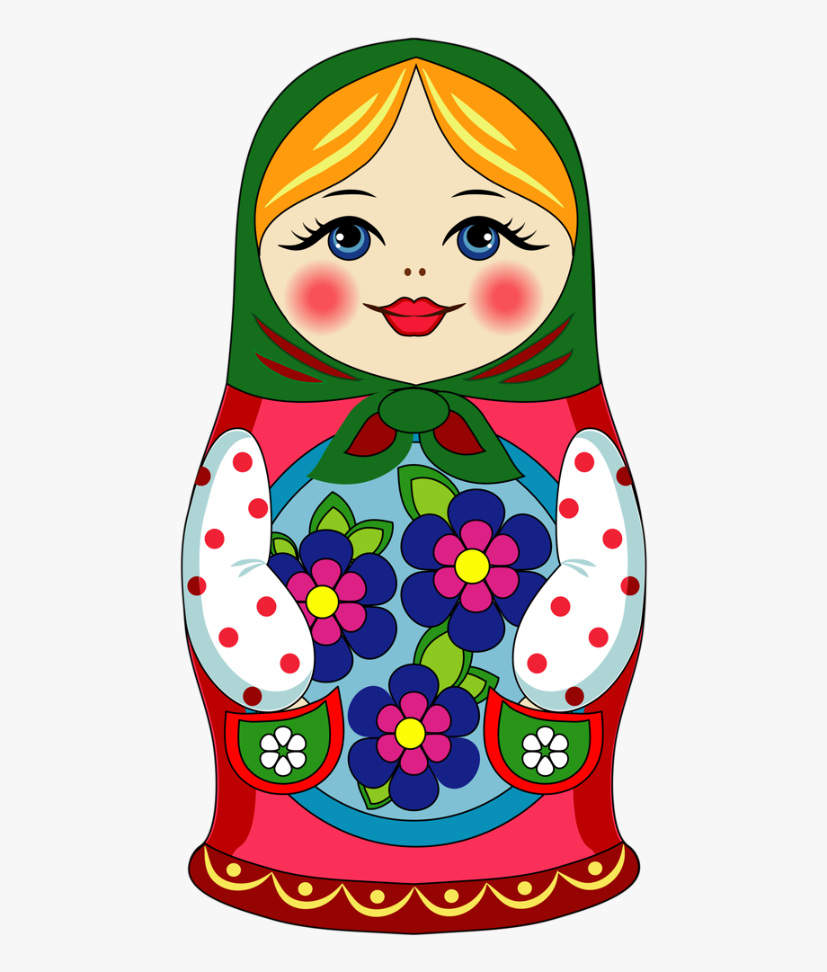 Matryoshka cartoon . Doll clipart doll russian