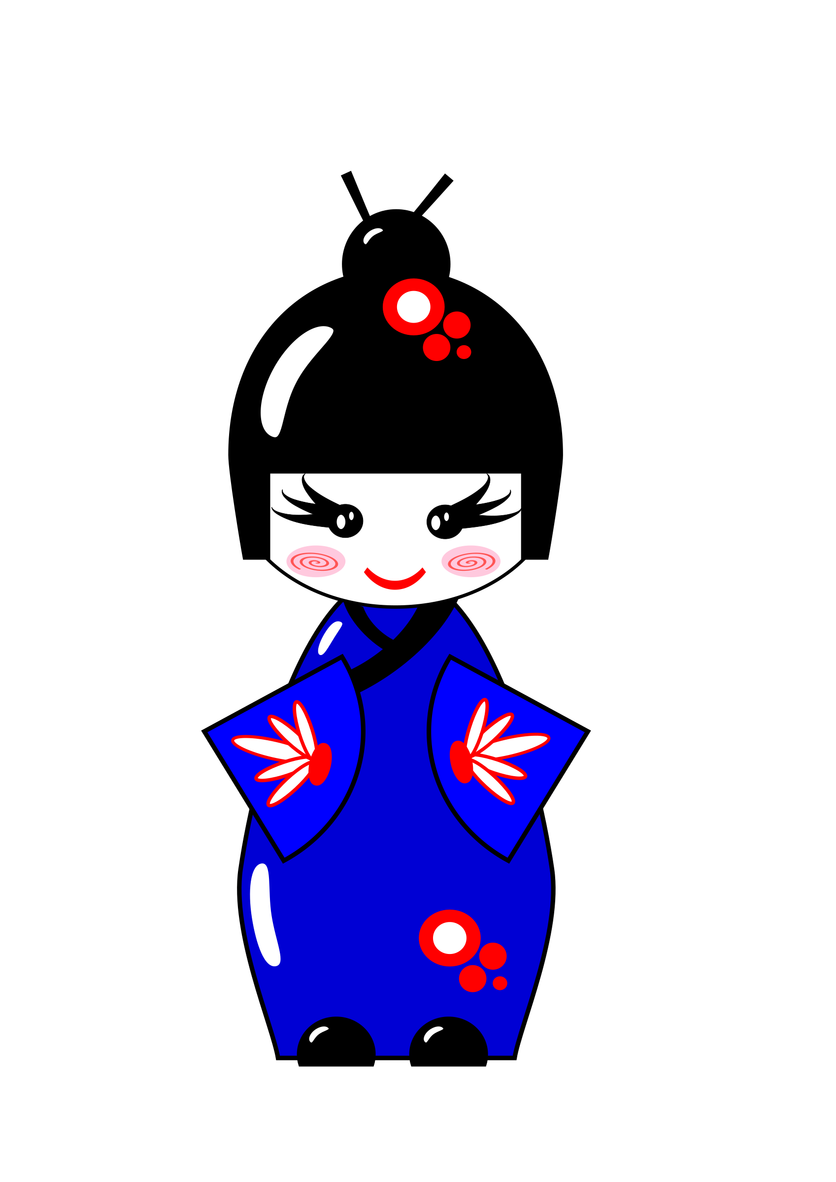 Doll clipart kokeshi doll. Big image png