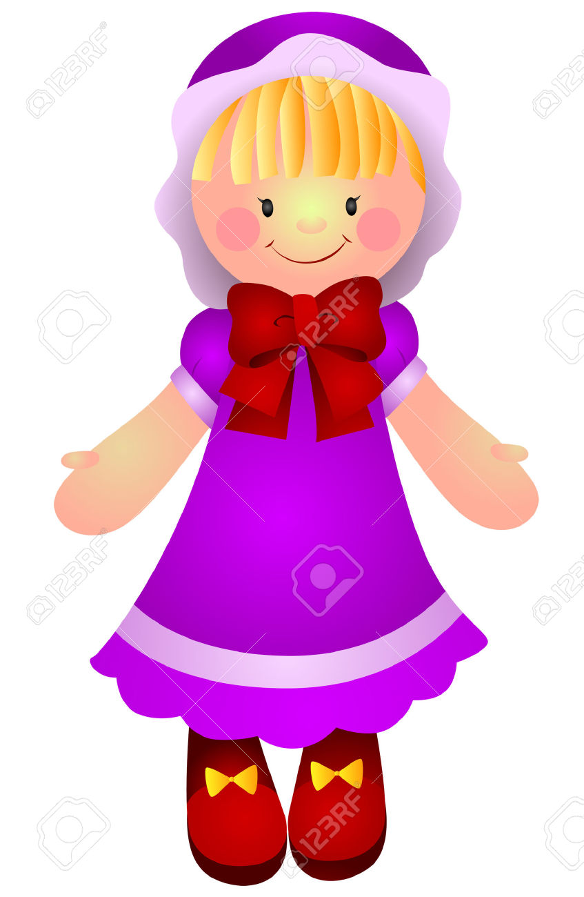 doll clipart purple doll