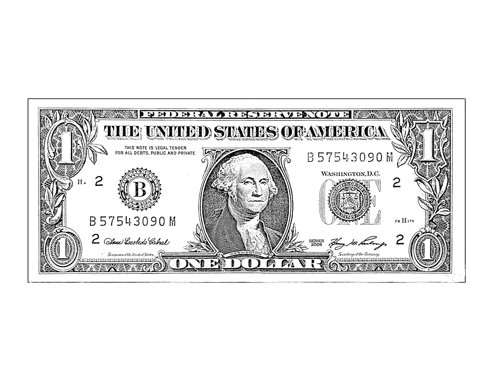 dollar clipart black and white