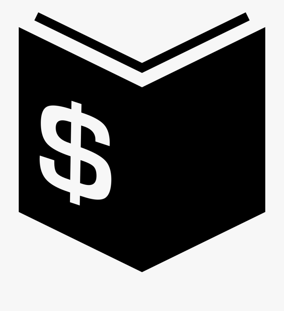 Book with sign . Dollar clipart economy