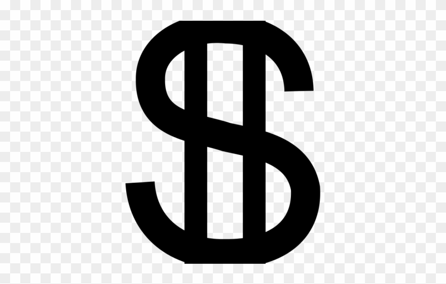 Dollar clipart icon. Sign black and white